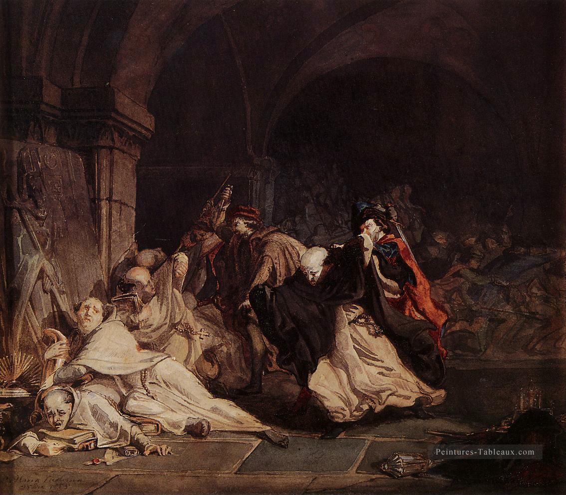 Le massacre des moines de Tamond romantique Sir Lawrence Alma Tadema Peintures à l'huile